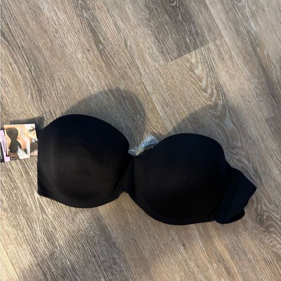Maidenform Basically Sexy Full Coverage Black Strapless Bra Sz 40 C - Picture 1 of 3